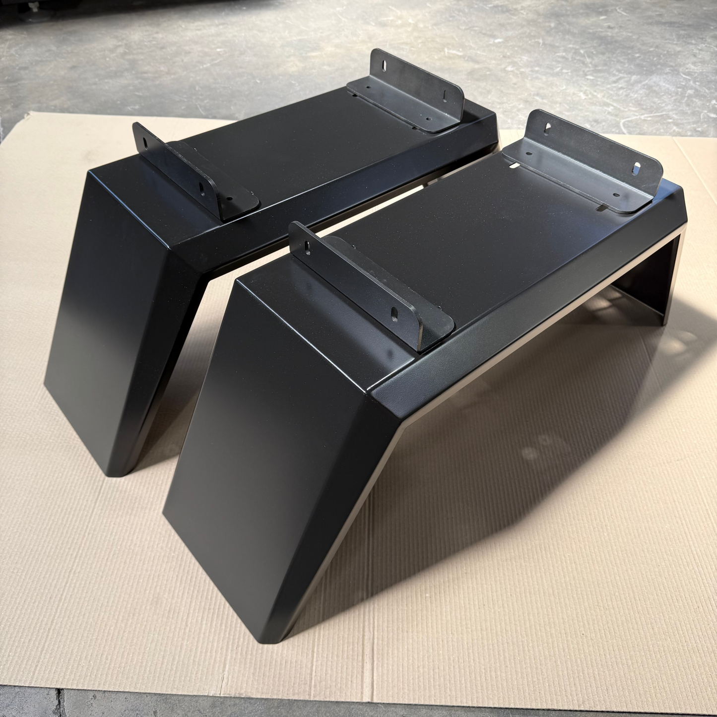 Tapered Mudguards (Pair) Plain Black