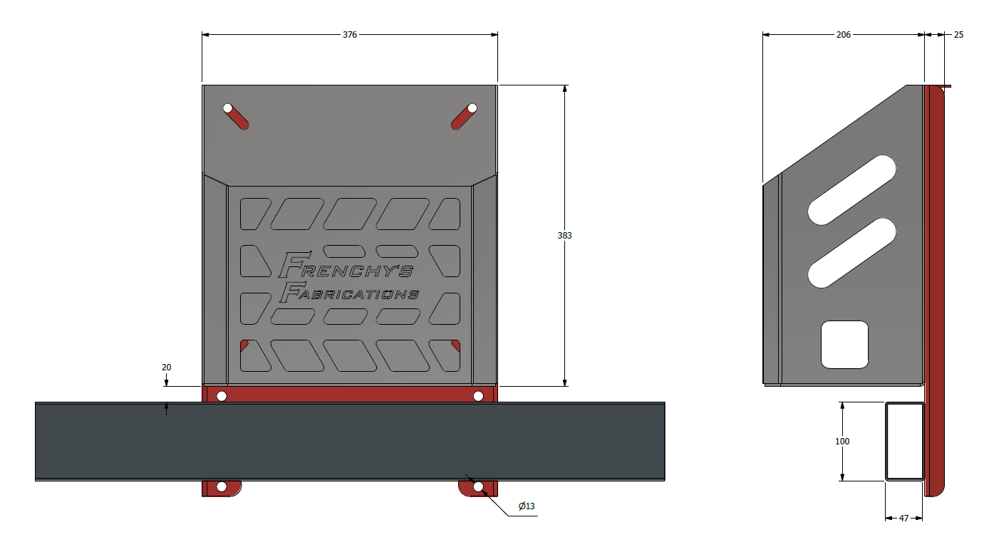 Jerry Can Holder Bracket