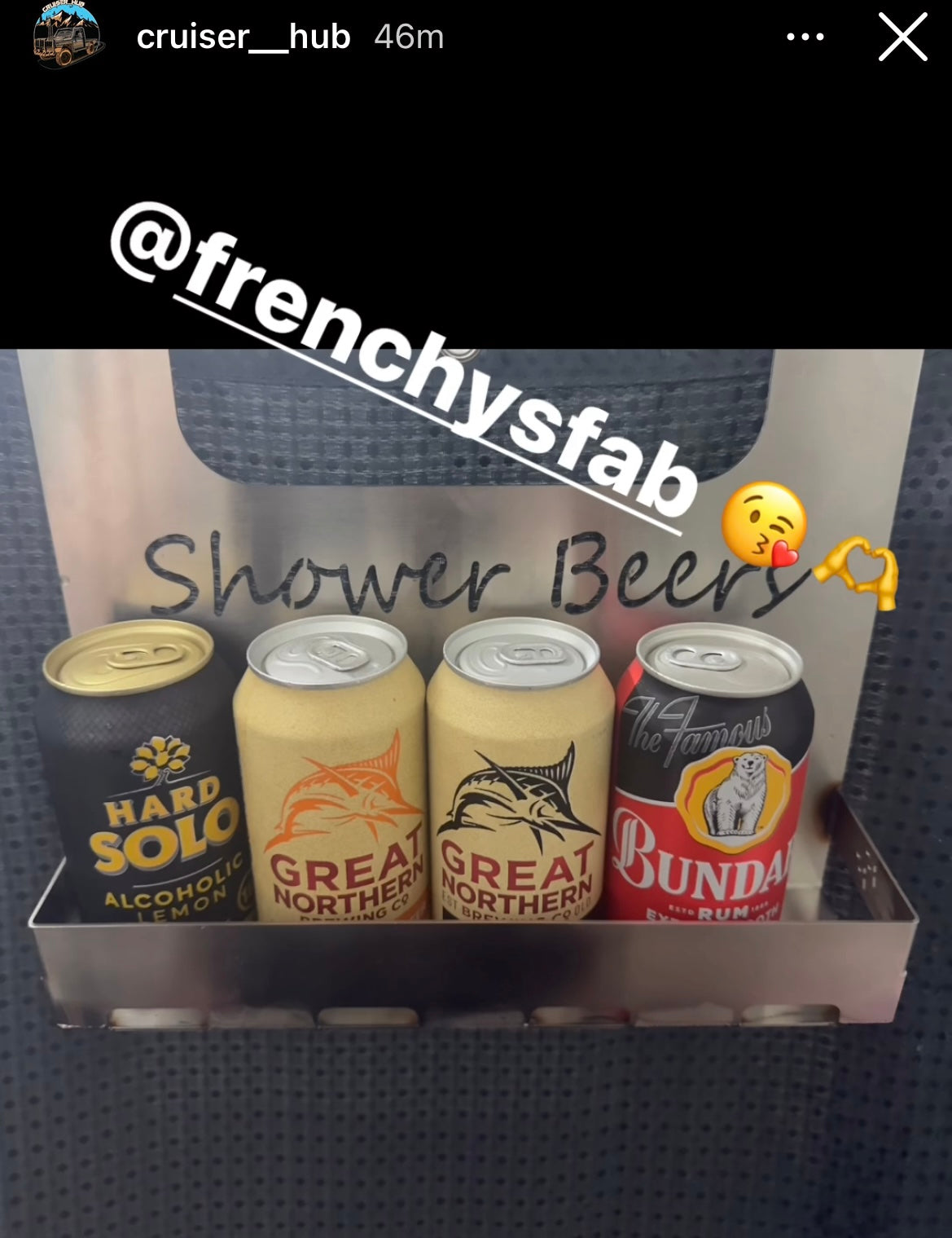 "Shower Beers" Rack