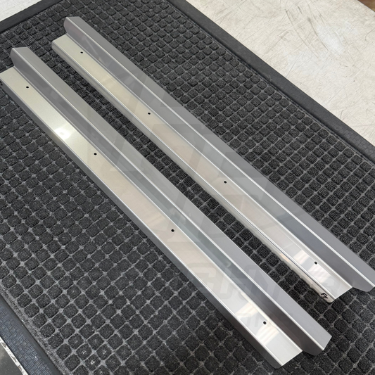 Stainless Steel Sill Trims - Suitable for use with 60 Series LandCruiser (2B Milled Finish/ Front Only/ No Design)