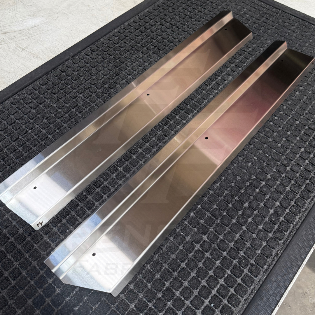 Stainless Steel Sill Trims - Suitable for use with 80 Series LandCruiser (FRONT ONLY)