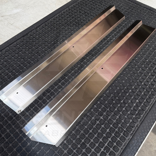 Stainless Steel Sill Trims - Suitable for use with 80 Series LandCruiser (FRONT ONLY)