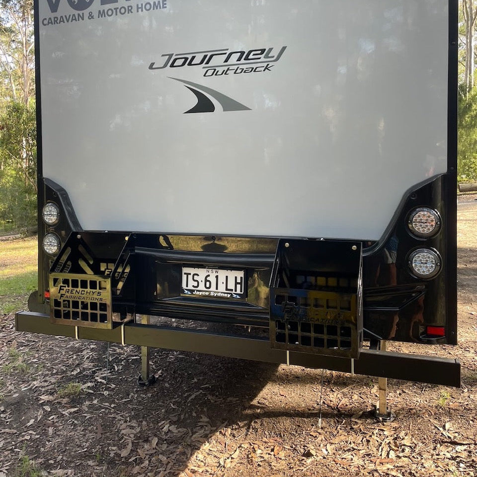 Manufacturing Caravan Rear Bar Jerry Can Holder Bracket – FrenchysFabrications