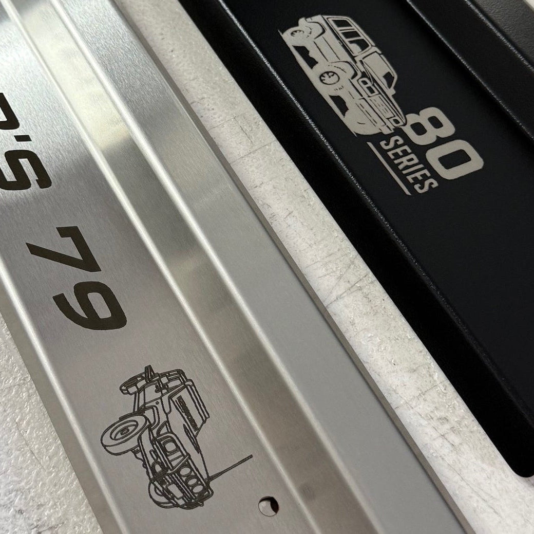 Stainless Steel Sill Trims - Suitable for use with 70 Series LandCruiser