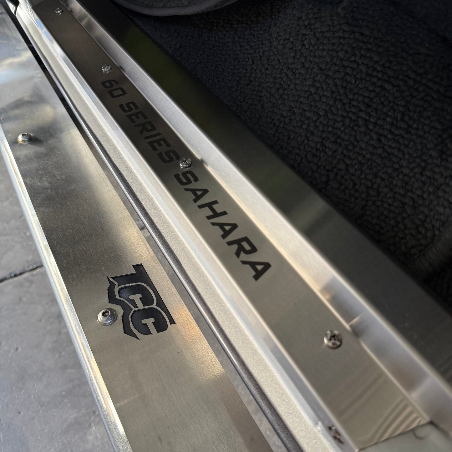 Stainless Steel Sill Trims - Suitable for use with 60 Series LandCruiser