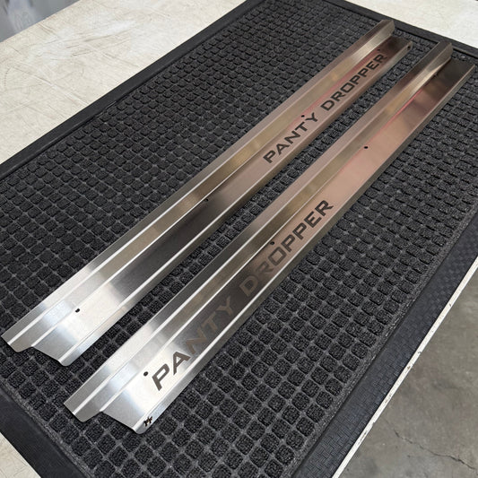 Stainless Steel Sill Trims - Discounted Engraved Set (Single Cab)