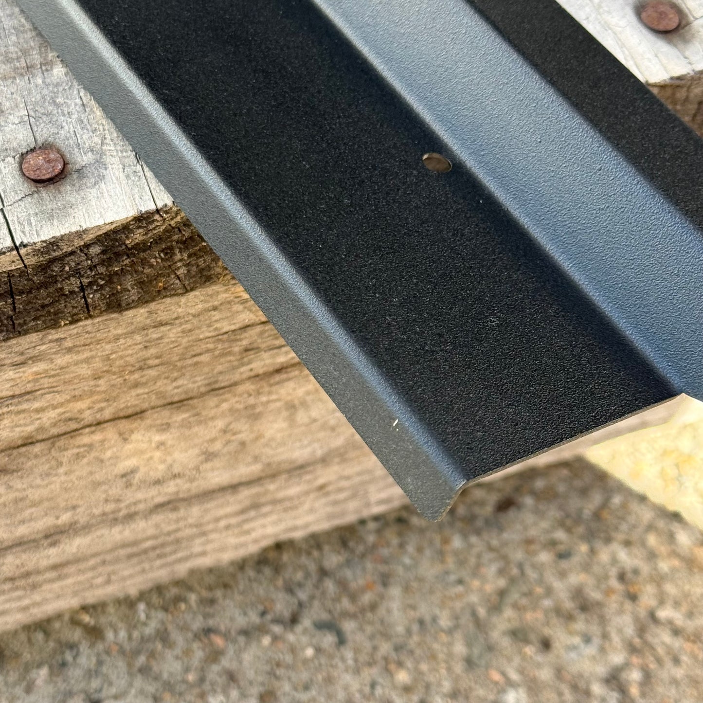 35% OFF SINGLE CAB Stainless Steel Sill Trims (BLACK Raptor Finish, No Design)
