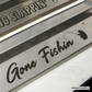 DUAL CAB Stainless Steel Sill Trims (2B Milled Finish, Gone Fishin, V1 Style)