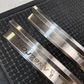 SINGLE CAB Stainless Steel Sill Trims - Suitable for use with 70 Series LandCruiser (CUSTOM TEXT)