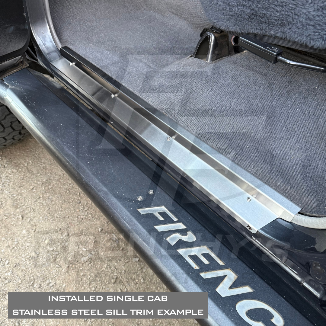 Stainless Steel Sill Trims - Discounted Engraved Set (Single Cab)